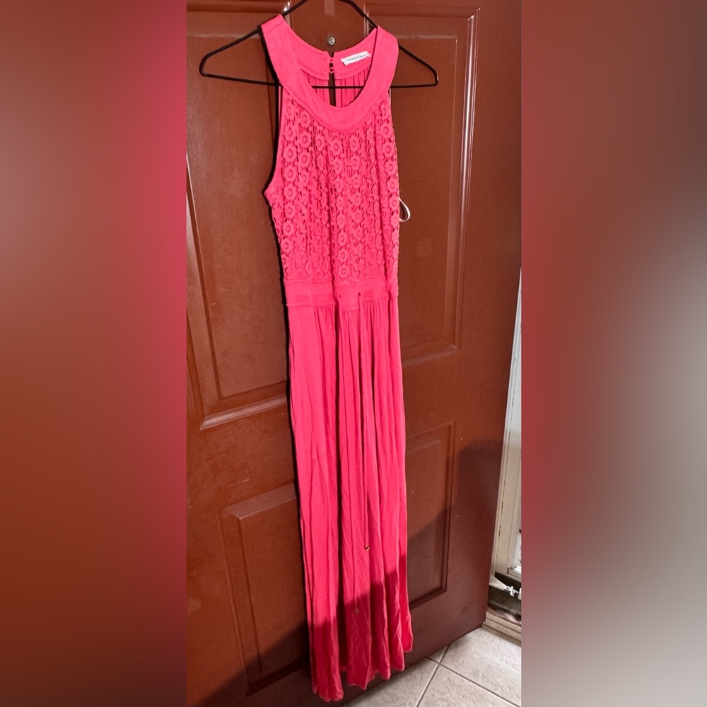 Women’s small Calvin Klein pink long summer maxi dress